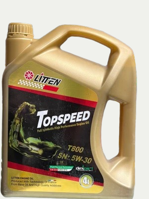روغن موتور5W30 لیتن فرانسه 4 لیتری کیفیت SN+ مدل TOP SPEED