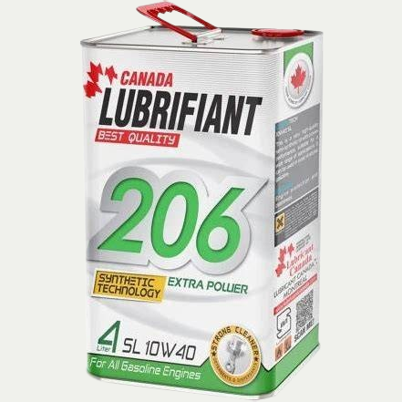 روغن موتور کانادا لوبریفنت مدل SL 10W-40 حجم ۴ لیتر مناسب ۲۰۶