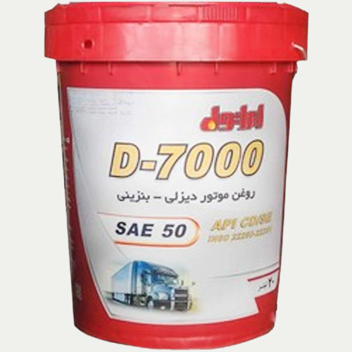 روغن موتور دیزلی ایرانول D7000 پلاس (50) CG-4 حجم 20 لیتر